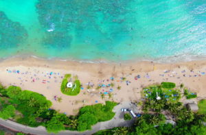 Aerial shot - Hanauma Bay Beach
